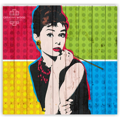 Картины Pop-art - 10 Одри, Pop-art, Creative Wood Картины Pop-art - 10 Одри, Pop-art, Creative Wood