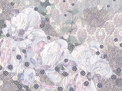 Фотообои Pattern Flower 3, PATTERN FLOWER, Wall street