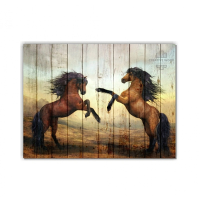 Картины ZOO - 19 Два коня, ZOO, Creative Wood Картины ZOO - 19 Два коня, ZOO, Creative Wood
